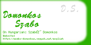 domonkos szabo business card